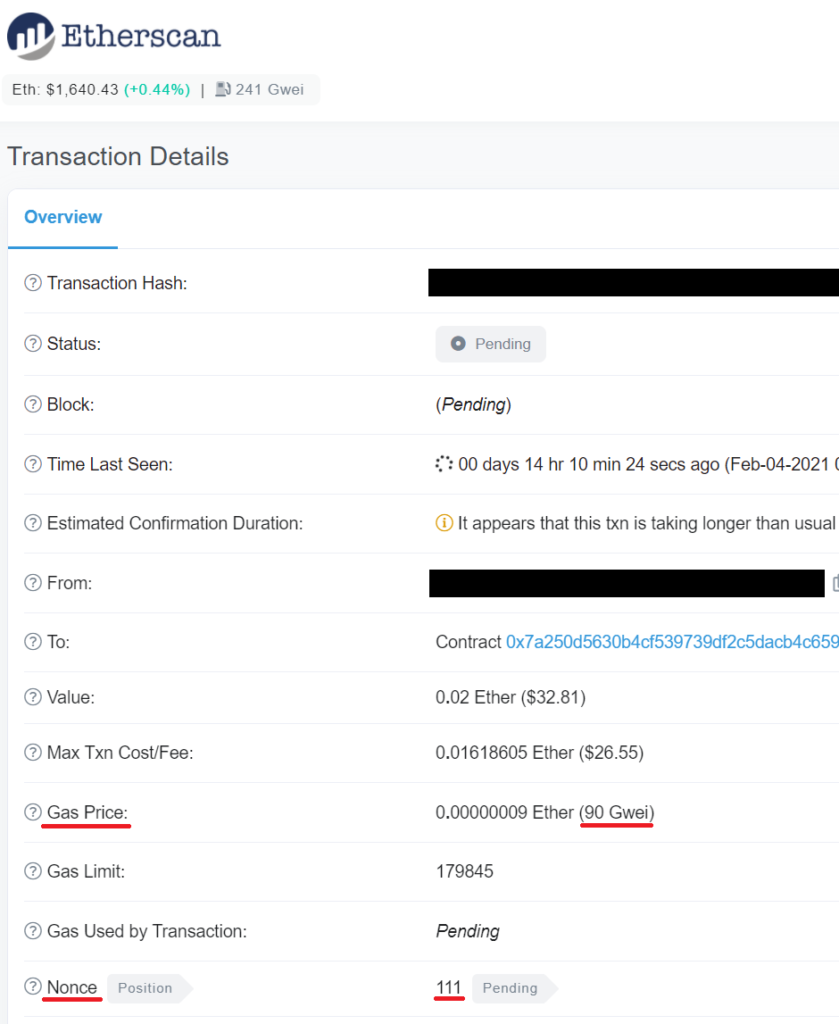 How to fix a stuck transaction on Ethereum